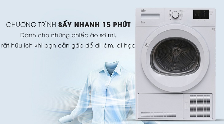 các công nghệ và tiện ích thường gặp trên máy sấy quần áo beko