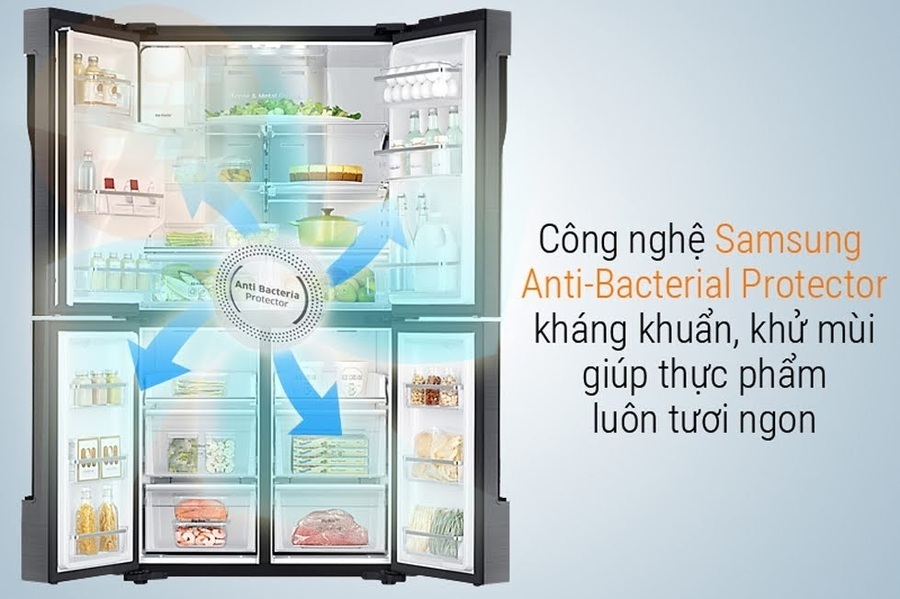 công nghệ kháng khuẩn trên tủ lạnh samsung