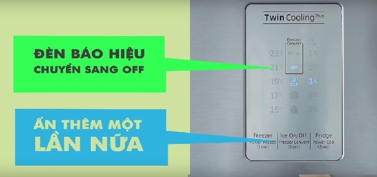 cách chuyển đổi 5 tính năng trên tủ lạnh samsung twin cooling plus