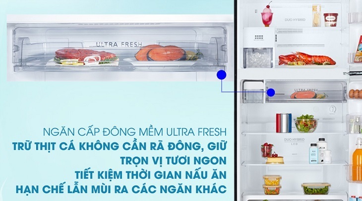 ngăn cấp đông mềm ultra fresh -3 độ c trên tủ lạnh toshiba có gì đặc biệt?
