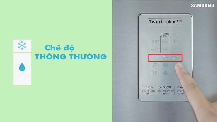 cách chuyển đổi 5 tính năng trên tủ lạnh samsung twin cooling plus