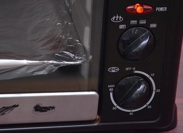 cách sử dụng tính năng xiên quay không bật quạt đối lưu của lò nướng