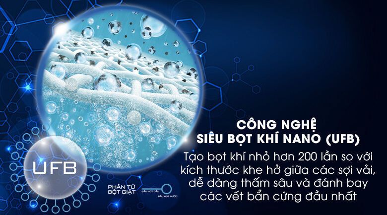 công nghệ ufb trên máy giặt toshiba là gì?