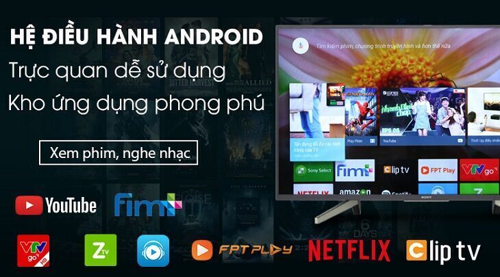android tivi sony w800g và smart tivi sony x7000g có gì khác nhau?