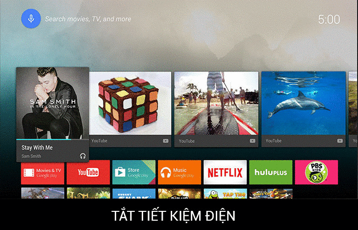 cách bật chế độ tiết kiệm điện trên android tivi sony