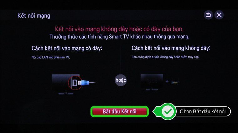 cách kết nối mạng cho smart tivi lg chạy hệ điều hành netcast