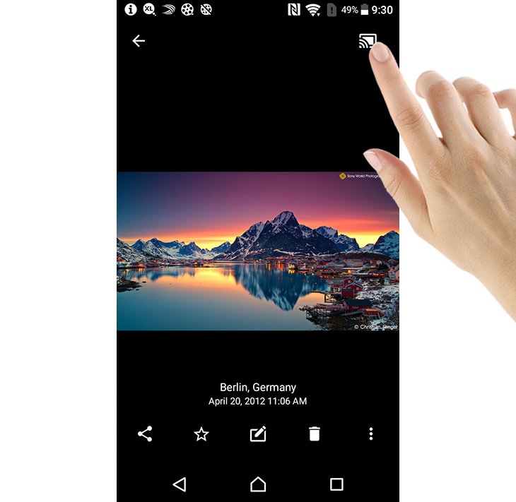 cách chuyển hình từ điện thoại lên tivi bằng dlna
