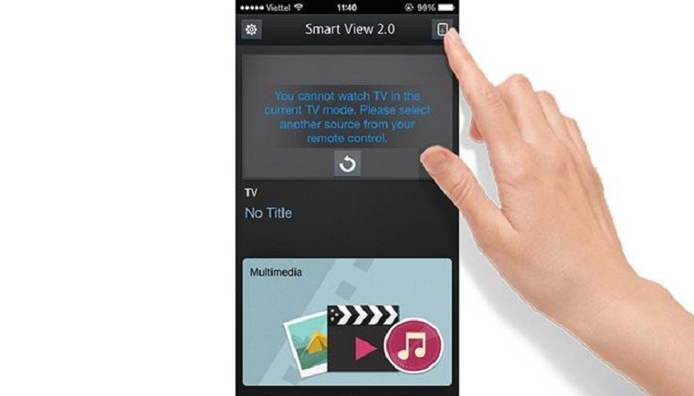 cách sử dụng điện thoại điều khiển smart tivi samsung bằng ứng dụng smartview 2.0