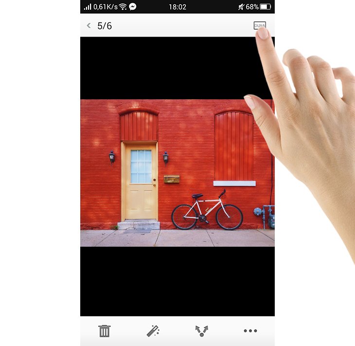 cách chuyển hình từ điện thoại lên tivi bằng dlna