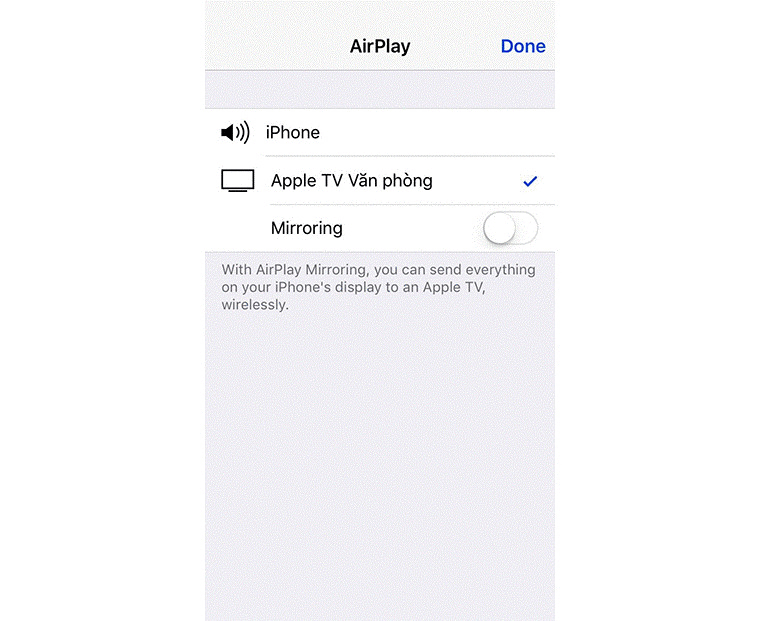 cách chuyển hình từ iphone lên tivi không cần dây cáp