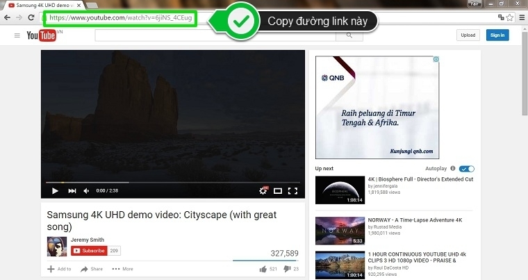 cách tải video 4k từ youtube để xem trên tivi 4k