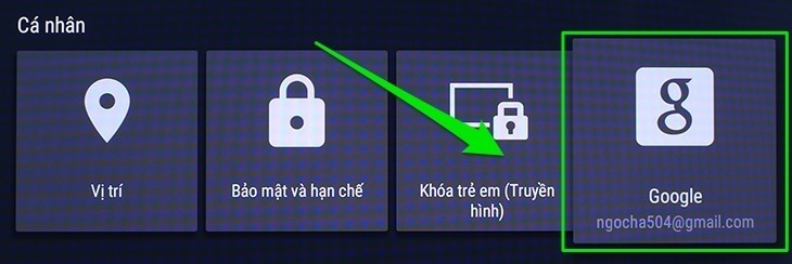 cách đăng nhập tài khoản google trên android tivi sony 2016
