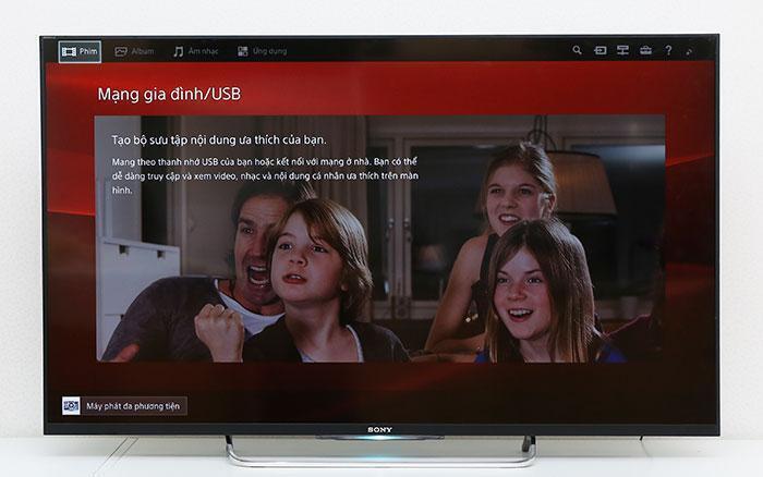 giao diện sony entertainment network của tivi sony