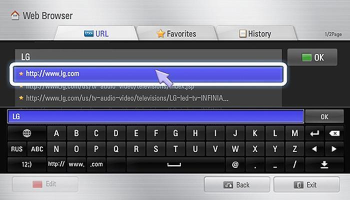 giao diện netcast trên tivi lg