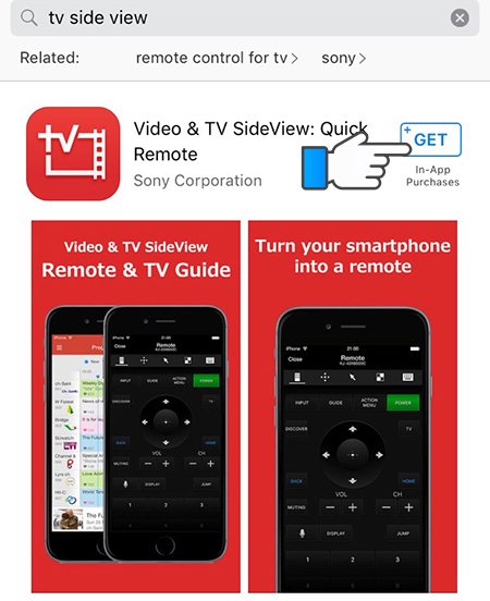 cách dùng iphone điều khiển tivi sony