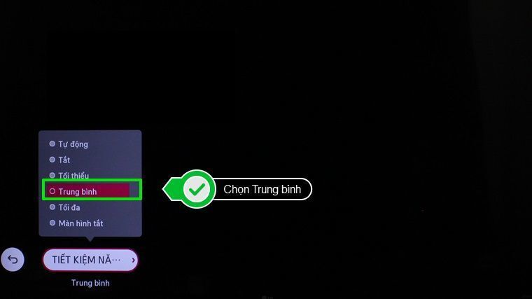 cách bật chế độ tiết kiệm năng lượng trên smart tivi lg hệ điều hành webos