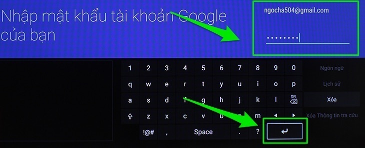 cách đăng nhập tài khoản google trên android tivi sony 2016