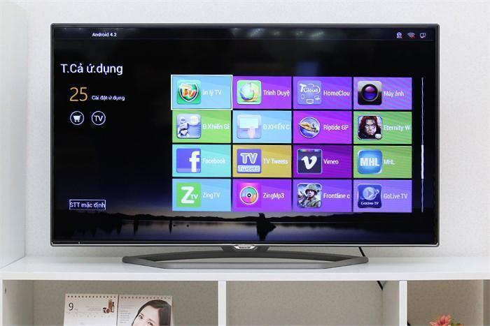 giao diện android trên smart tivi tcl