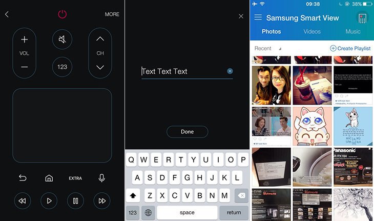 so sánh ứng dụng điều khiển tivi bằng điện thoại của sony và samsung