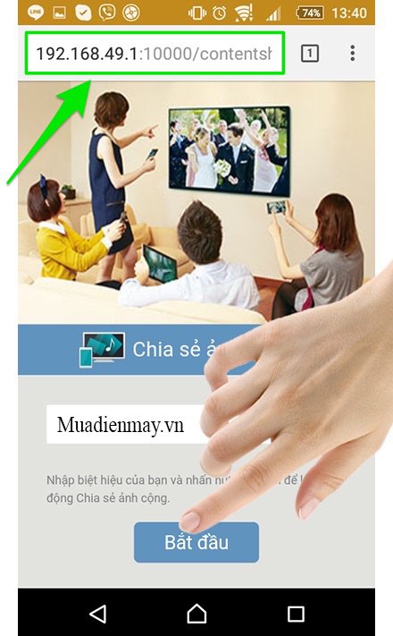 cách chuyển hình từ điện thoại lên android tivi sony 2016 qua photo share