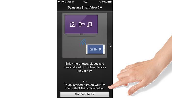 cách chuyển hình ảnh, nhạc, phim từ iphone lên tivi samsung