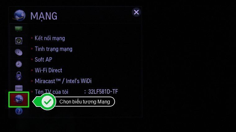 cách kết nối mạng cho smart tivi lg chạy hệ điều hành netcast