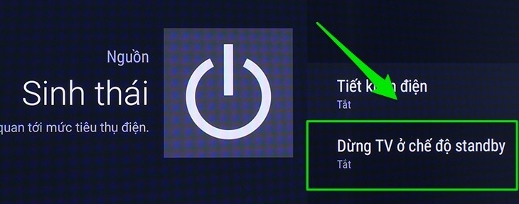 cách bật chế độ tiết kiệm điện trên android tivi sony