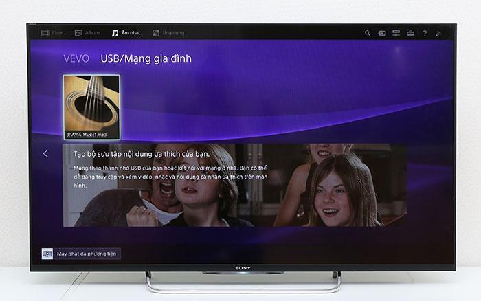 giao diện sony entertainment network của tivi sony