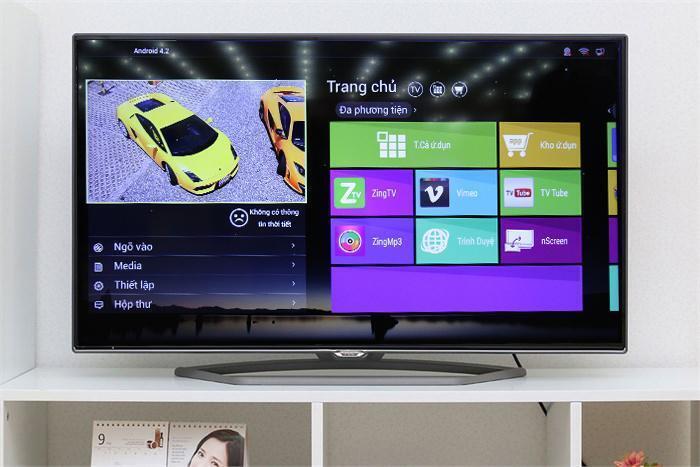 giao diện android trên smart tivi tcl