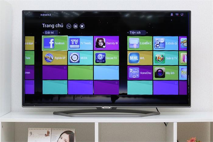 giao diện android trên smart tivi tcl
