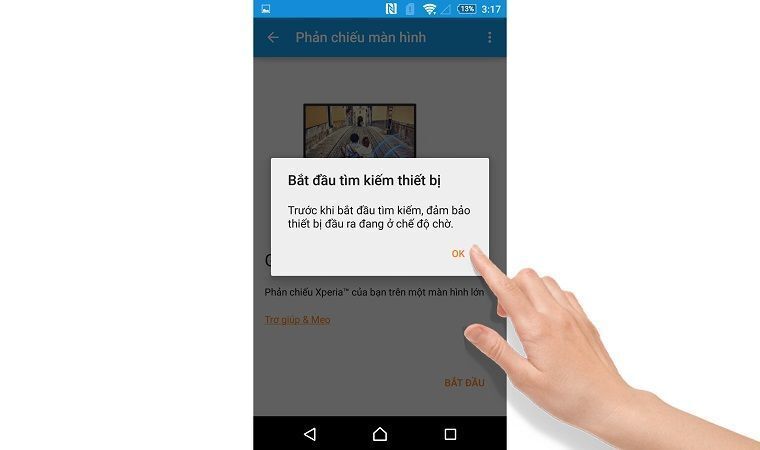 cách phản chiếu hình ảnh từ điện thoại lên smart tivi sony