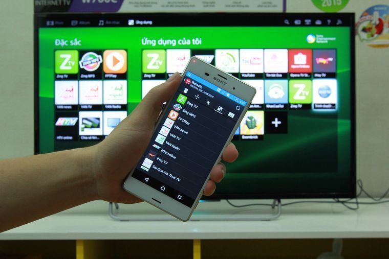 cách sử dụng điện thoại để điều khiển smart tivi sony thông qua ứng dụng tv sideview