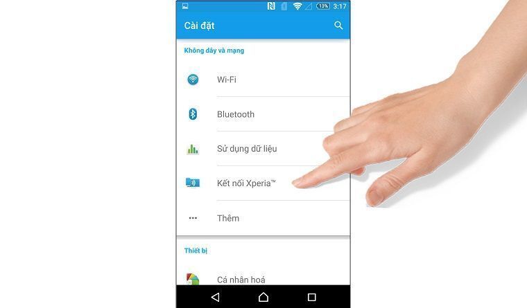 cách phản chiếu hình ảnh từ điện thoại lên smart tivi sony