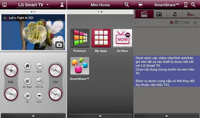 các ứng dụng điện thoại điều khiển tivi