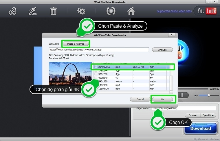 cách tải video 4k từ youtube để xem trên tivi 4k
