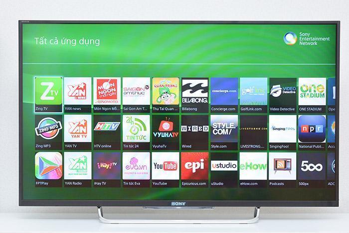 giao diện sony entertainment network của tivi sony