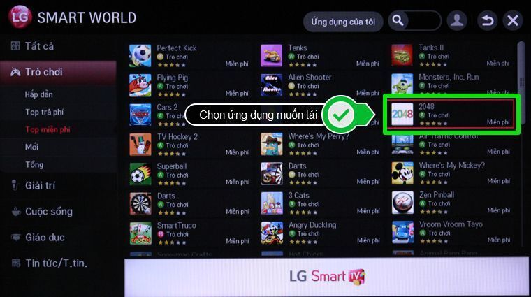 cách tải ứng dụng trên smart tivi lg chạy hệ điều hành netcast