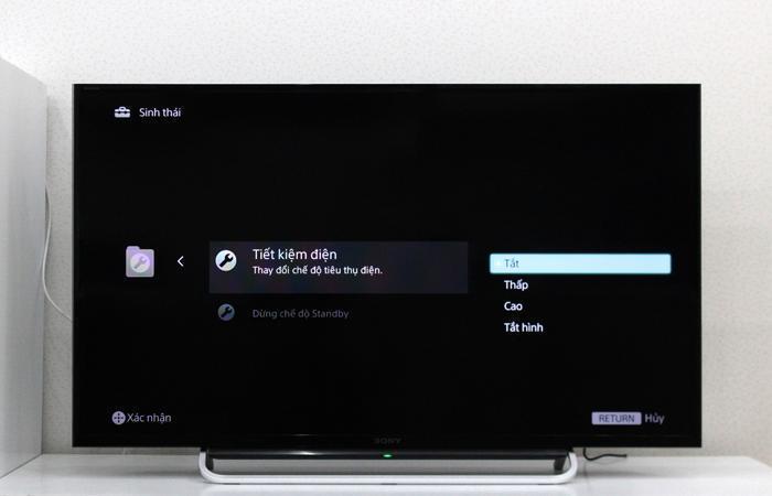 cách khởi động chế độ tiết kiệm điện trên tivi sony