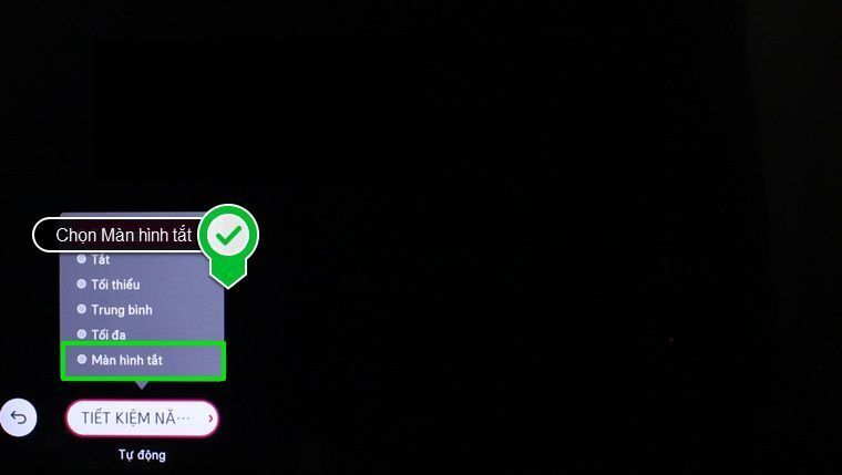 cách bật chế độ tiết kiệm năng lượng trên smart tivi lg hệ điều hành webos