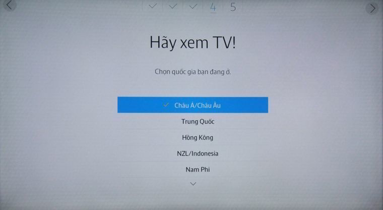 các bước thiết lập smart tivi samsung 2015 lần đầu tiên sử dụng
