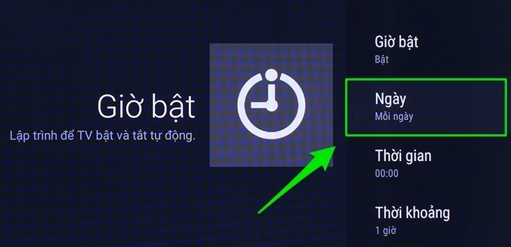 cách hẹn giờ bật, tắt tivi cho android tivi sony 2016