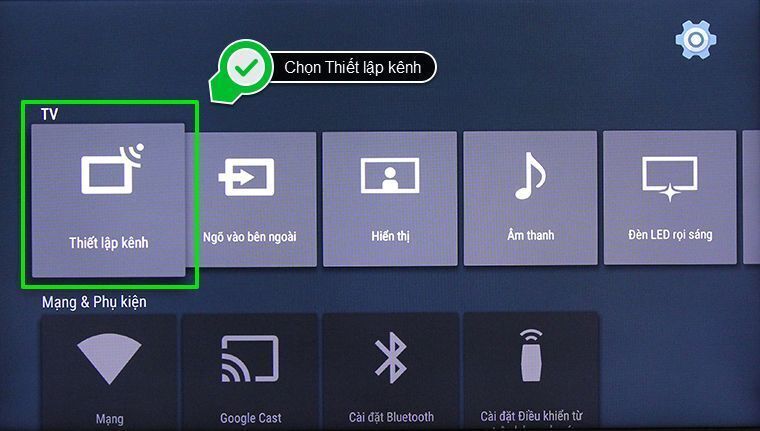cách dò kênh trên android tivi sony 2015