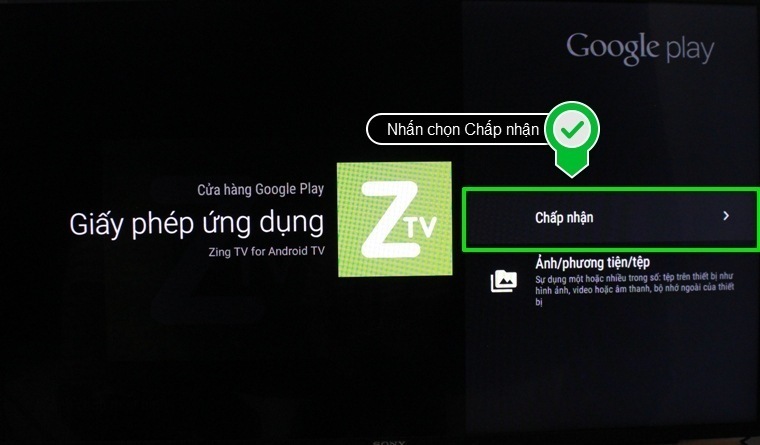 cách sử dụng ứng dụng zing tv trên android tivi sony 2015