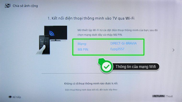 cách sử dụng tính năng photo share trên internet tivi sony