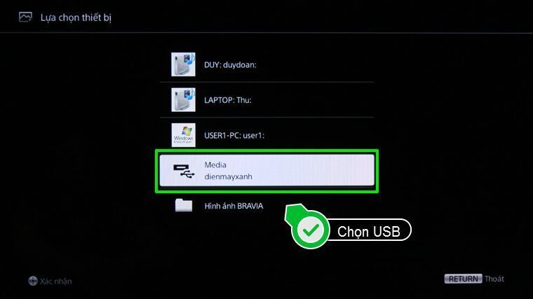 cách xem dữ liệu trong usb bằng internet tivi sony 2015
