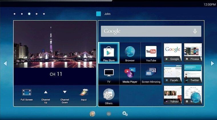 ch play trên smart tivi toshiba khác gì với google play trên smart tivi sony?