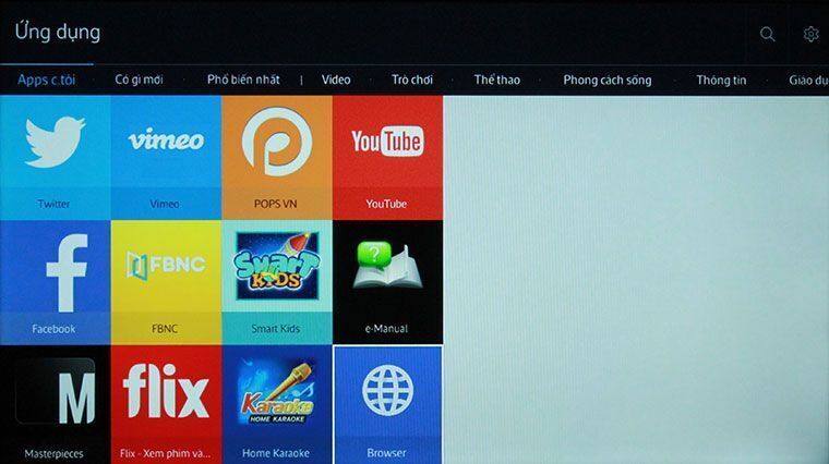 cách xóa ứng dụng trên smart tivi samsung 2015