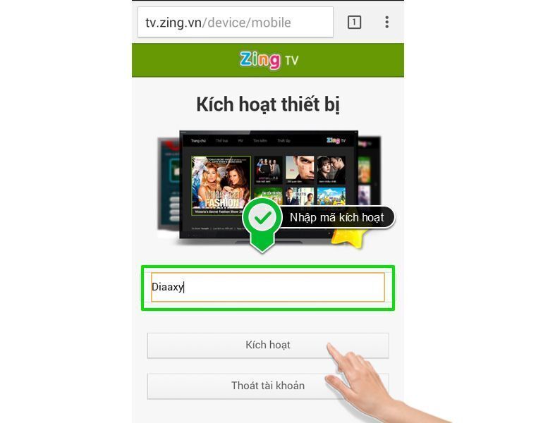 cách kích hoạt tài khoản zing mp3 trên smart tivi