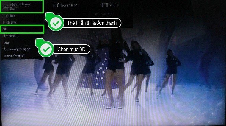 cách bật chế độ 3d trên android tivi sony 2015