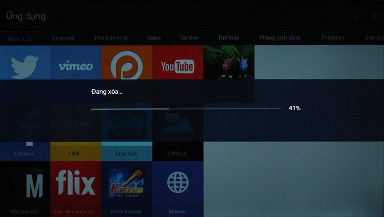 cách xóa ứng dụng trên smart tivi samsung 2015